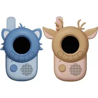 The Zoofamily Walkie Talkies - Racoon & Deer - Blå/Brun - - OneSize - Bamse