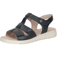 Caprice Heeled sandal, blue, made of Leather without heel, Size 41