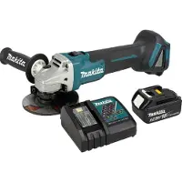 Makita vinkelsliber med ledning 3AH og oplader 18V