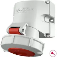 MENNEKES 9182, Grå, 5P, IP67, 400 V, 50-60 Hz, 32 A