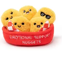 What Do You Meme Emotionel Støtte Nugget Plysdukker - 5 aftagelige kyllingnugget-plysdukker i en karton