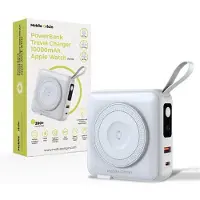 Mobile Origin PowerBank & Travel Charger - Lightning/USB-C Cable - MagSafe/AW/iPhone Compatible - white - 10000 mAh