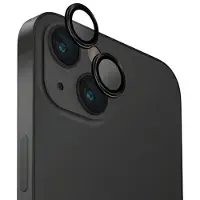 Uniq Hærdet glas til iPhone 15 Optix til linsen med applikator Sort