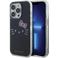 Hello Kitty IML Kitty Face-etui til iPhone 15 Pro - sort