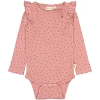Petit Piao Body l/æ - Rib/Model - PPSonja - Dusty Rose Heart - - 56 - Body L/Æ