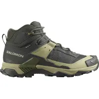 Salomon - Vandresko herre - X Ultra 5 Mid GTX M Peat / Gray Green / Blue Nights til Unisex - Størrelse 46 - Kaki