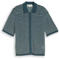 Tom Tailor DENIM Cardigan petroleum / hvid