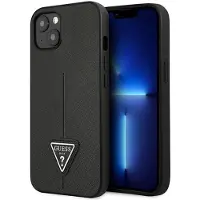 GUESS GUHCP13SPSATLK iPhone 13 mini 5,4" sort/sort hardcase SaffianoTriangle Logo