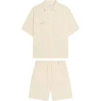 Bershka Joggingdragt beige / naturhvid