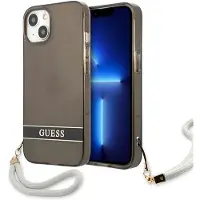 GUESS GUHCP13SHTSGSK iPhone 13 mini 5,4" sort/sort hardcase Gennemsigtig Stap