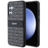DKNY læderetui med monostribe og metallogo til Samsung Galaxy S24+ - sort