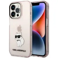 Karl Lagerfeld Ikonik Choupette-etui til iPhone 14 Pro Max - pink