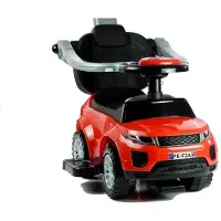 Lean cars Vaikiškas automobilis su rankena 614W, raudonas