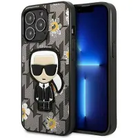 Karl Lagerfeld Blomsterikonik Grå iPhone 13 Pro Etui