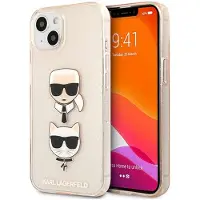 Karl Lagerfeld Glitter Karl's & Choupette Head Case til iPhone 13 mini - Guld
