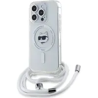 Karl Lagerfeld IML Choupette Head&Cord MagSafe-etui til iPhone 15 Pro Max - gennemsigtig