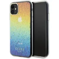 GUESS IML Faceted Mirror Disco Iridescent etui til iPhone 11 / Xr - flerfarvet