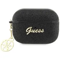 GUESS GUAP2GLGSHK AirPods Pro 2 cover sort/sort Glitter Flake 4G Charm