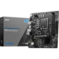 MSI PRO H610M-G DDR4 - Bundkort - micro ATX - LGA1700 sokkel - H610 Chipset - USB 3.2 Gen 1 - Gigabit LAN - onboard grafik (CPU påkrævet) - HD Audio (8-kanaler)