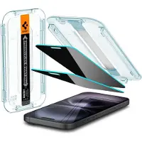 Spigen iPhone 15/16 Glas.tR Ez Fit Privacy Skærmbeskyttelse Hærdet Glas - 2 Stk.