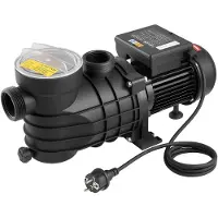 Vevor Overjordisk poolpumpe, 250W, 11.700 l/t maks. flow, enkelt hastighed, swimmingpoolpumpe, AC 220-240V, 2850 o/min, 8 m maks. hovedløft, med filterkurv og låg, til overjordiske pools, spabade og s