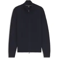 BOSS Sweater i bomuld med lynlås