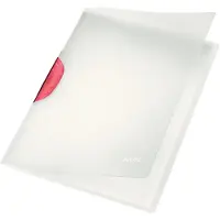 Leitz ColorClip Magic - Klemmefil - for A4 (210 x 297 mm) - kapacitet: 30 ark - semitransparent med rød klemme