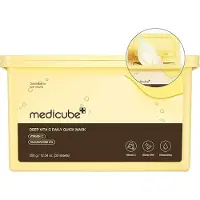 Medicube Deep Vita C Daily Quick 30 Sheet Masks - Vegan Certified Quick Dispenser Triple Vitamin Complex för utstrålning och hydrering - Koreansk