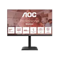 AOC E4 U27E4CV, 68,6 cm (27), 3840 x 2160 pixel, 4K Ultra HD, LED, 4 ms, Sort