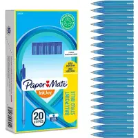 Papermate Kuglepen, Paper Mate Inkjoy 100, 1 mm, blå, pakke a 80+20 stk