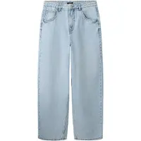 LMTD Jeans - Skate Loose - NlnBirm - Light Blue Bleached Denim - - 13 år (158) - Jeans