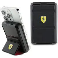 Ferrari Powerbank Metal Logo MagSafe induktion 15W 10000 mAh med standerfunktion - sort
