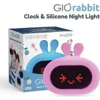 INNOGIO silikoninė naktinė lemputė su skaitmeniniu žadintuvu GIORABBIT, GIO-135