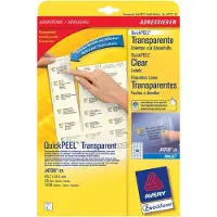 Avery Zweckform J4720 - Polyester - klæbemiddel - klar - 21.2 x 45.7 mm 1200 etikette(r) (25 ark x 48) etiketter