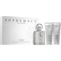 AFNAN Supermacy Silver Eau De Parfum Spray 100ml Set With Shower Gel And Balm