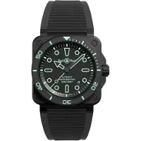Bell & ross Herreur BR03A-D-OL-CE/SRB BR 03 Sort/Gummi 42x42 mm