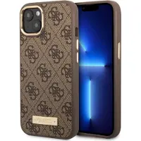 GUESS GUHMP14MU4GPRW iPhone 14 Plus 6,7 "brun / brun hård taske 4G Logo Plate MagSafe