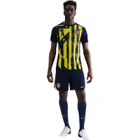 Nike Atletico Madrid Trænings T-Shirt Dri-FIT Academy Pro Pre Match - Navy/gul - , størrelse Medium