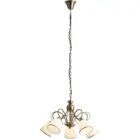 QAZQA Klassisk pendellampe bronze med opalglas 5-lys - Katarina