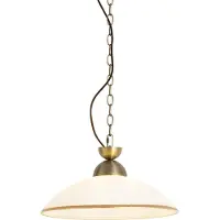 QAZQA Klassisk pendellampe bronze med opalglas - Katarina