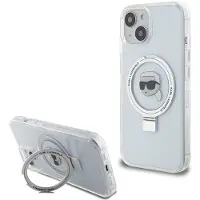Karl Lagerfeld KLHMP15SHMRSKHH iPhone 15 6,1" hvid/hvid hardcase Ring Stand Karl Head MagSafe