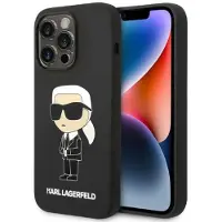 Karl Lagerfeld Ikonik MagSafe-etui i silikone til iPhone 14 Pro - sort