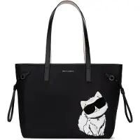 Karl Lagerfeld Shopper 'Ikon Choupette' sort / hvid