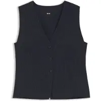 BOSS Slim fit vest til jakkesæt i nålestribet crepe med stræk