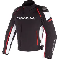 Dainese Racing 3 D-Dry Tekstiljakke Sort/Hvid/Neon-rød 48
