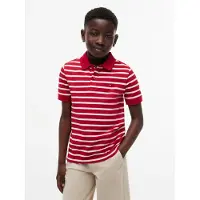 Tommy Hilfiger Shirts 'Essential Regular Fit Flag Embroidery' knaldrød / hvid