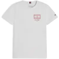 Tommy Hilfiger Shirts 'Outline Flag Logo' hvid