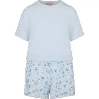 Hunkemoller Shorty 'Daisy' pastelblå / lyseblå / grøn / hvid
