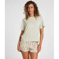 Hunkemoller Shorty 'Daisy' grøn / pastelgrøn / lyserød