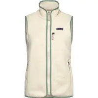 Patagonia - Mærker - W's Retro Pile Vest Natural w/Ellwood Green til UnisexUld - Størrelse M - Beige